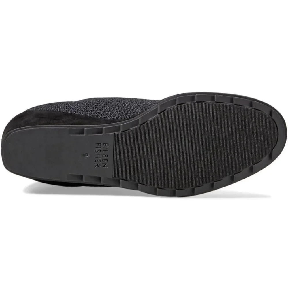 Eileen Fisher Kasana Tall Wedge Knit Boots Black Size 8 New - Picture 11 of 11